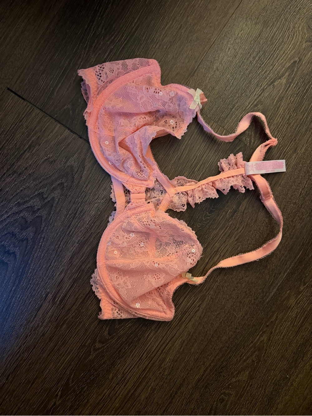 Victoria's Secret coral Lace Demi Underwire Bra